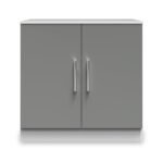 Blakely Grey and White 2 Door Cabinet - Image 3