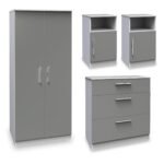 Blakely Grey and White 4 Piece Bedroom Set - Image 2