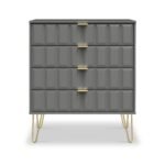 Harlow 4 Drawer Chest with Gold Hairpin Legs - Image 3