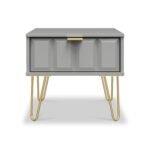 Harlow 1 Drawer Bedside with Gold Hairpin Legs - Image 2