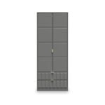 Harlow 2 Door 2 Drawer Panelled Wardrobe - Image 2