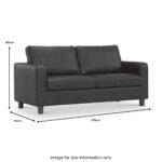 Cullen Faux Leather 3 Seater Sofa - Image 8
