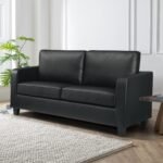 Cullen Faux Leather 3 Seater Sofa - Image 4