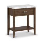 Hawthorne Dark Oak & Marble Side Table