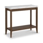 Hawthorne Dark Oak & Marble Sofa Side Table
