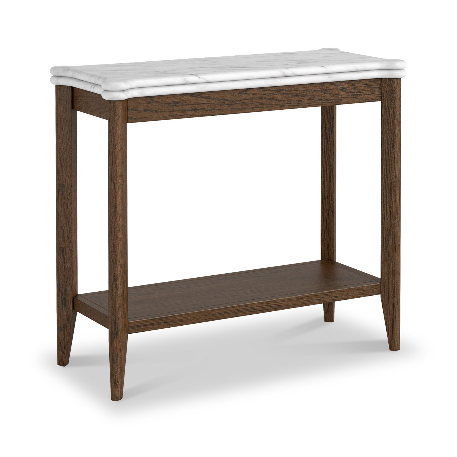 RFCX10181-Hawthorne-Dark-Oak-_-Marble-Sofa-Side-Table-Angle1 Hawthorne Dark Oak & Marble Sofa Side Table - Image 1
