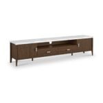 Hawthorne Dark Oak & Marble 210cm Large TV Unit