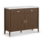 Hawthorne Dark Oak & Marble Small Sideboard