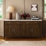 Hawthorne Dark Oak & Marble Extra Large Sideboard - Image 2