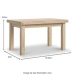 Portland Washed Oak 140-185cm Extendable Dining Table - Image 4