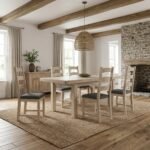 Portland Washed Oak 140-185cm Extendable Dining Table - Image 2