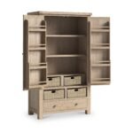 Portland Washed Oak Multi Storage Larder Unit