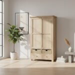 Portland Washed Oak Multi Storage Larder Unit - Image 3
