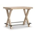 Portland Washed Oak 130cm Bar Table