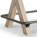 Portland Washed Oak 130cm Bar Table - Image 3