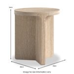 Mylor Washed Oak Side Table - Image 3