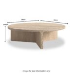 Mylor Washed Oak Large Round Coffee Table - Image 3