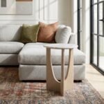 Mylor Washed Oak Marble Top Side Table - Image 2