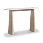 Mylor Washed Oak Marble Top 120cm Console Table