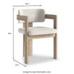 Mylor Washed Oak Dining Chair - Image 3