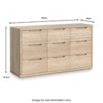 Mylor Washed Oak 9 Drawer Chest - Image 3