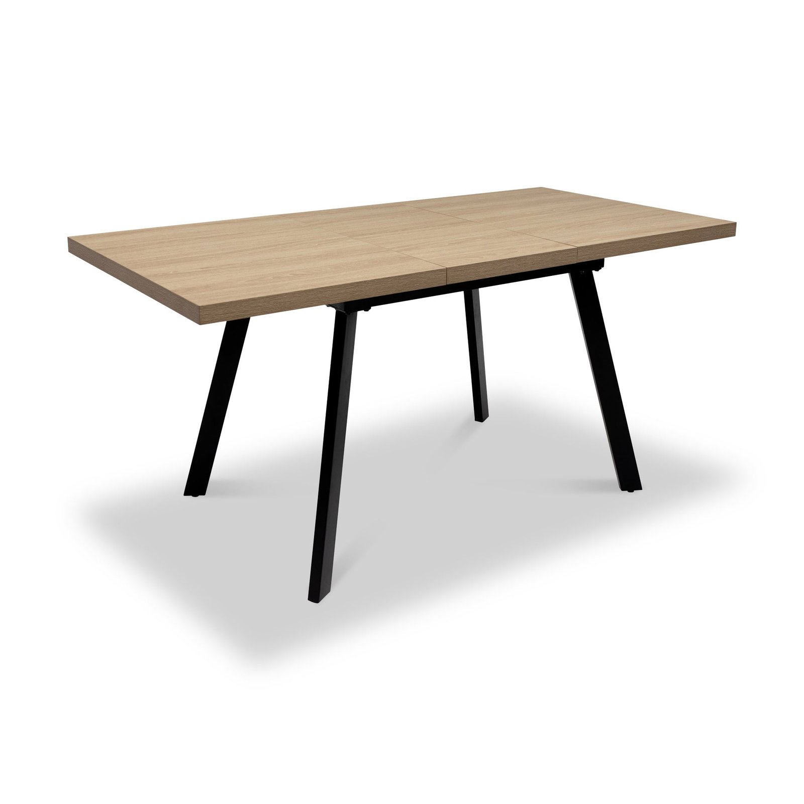 RFDAL02-Walker-120-160cm-Ext-Dining-Table-Light-Oak-Angle1 Walker 120cm Extending Dining Table - Image 1