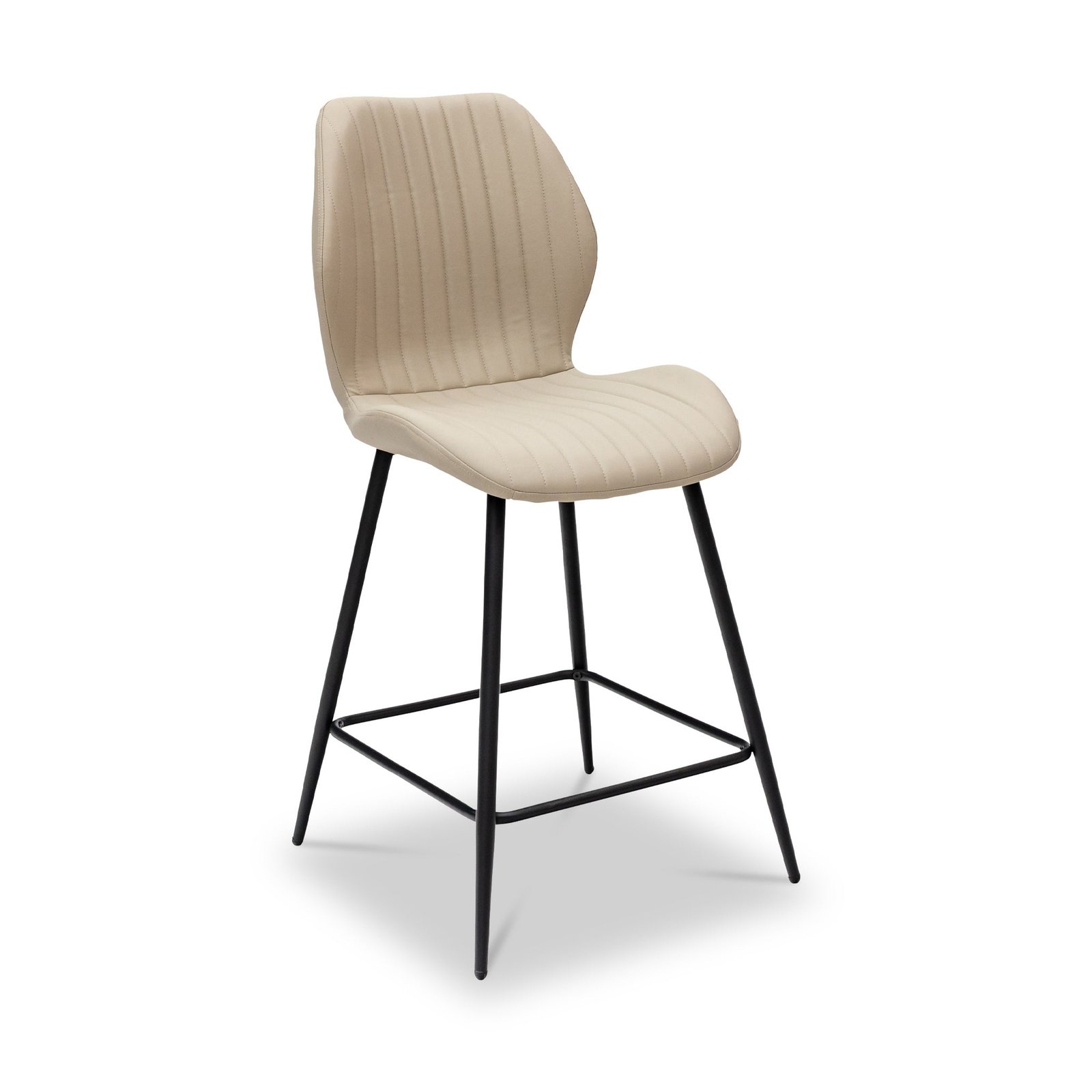 RFDAV10-Manuelle-Faux-Leather-Bar-Stool-Angle1 Manuelle Faux Leather Bar Stool - Image 1