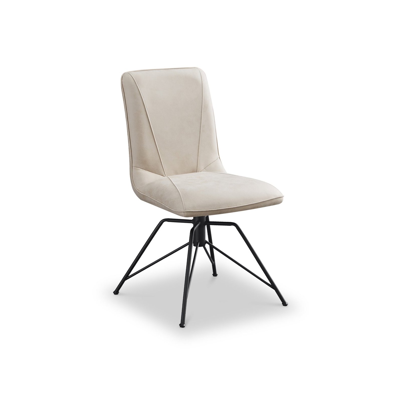 RFDC01-TP-Calmore-Faux-Suede-Dining-Chair-Taupe-Angle1 Calmore Taupe Faux Suede Dining Chair - Image 1