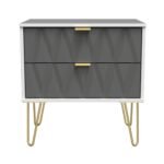 Geo 2 Drawer Utility with Gold Hairpin Legs - Image 2