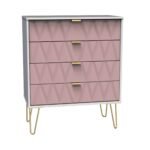 Geo 4 Drawer Chest with Gold Hairpin Legs - Image 11
