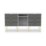 Geo 6 Drawer Sideboard with Gold Hairpin Legs - Image 8