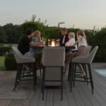 Maze Regal 8 Seat Rectangular Fire Pit Bar Set - Image 5
