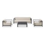 Maze Ibiza 3 Seat Sofa Set with Square Table - Image 2
