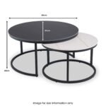 Tora Sintered Stone Round Coffee Table Set - Image 5