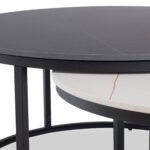 Tora Sintered Stone Round Coffee Table Set - Image 3
