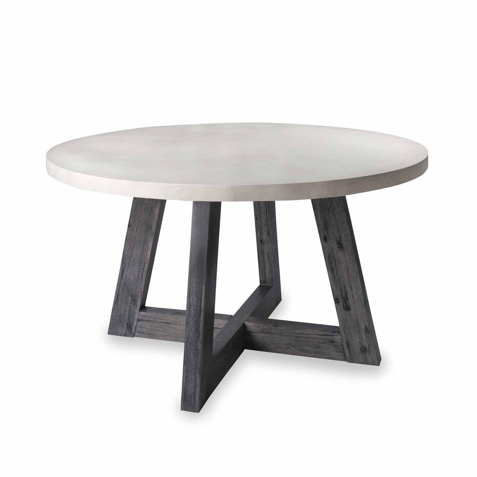 RFG4643-Saltaire-Industrial-Concrete-Wooden-Grey-Round-Dining-Table-Roseland-Furniture-1-NEW_5b692fce-9d47-4c81-a65e-6984c58a1281 Saltaire Grey Round Dining Table - Image 1