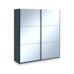 Holland 180cm Sliding Full Mirror Double Wardrobe