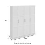 Bithlo White 4 Door Wardrobe - Image 2