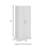 Bithlo White 2 Door Wardrobe - Image 3
