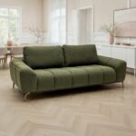 Noelle Textured Fabric 3 Seater Sofa - Image 2