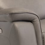 Walter Grey Leather Power Reclining 3 Seater Sofa - Image 4