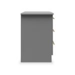 Bramham Grey 3 Drawer Bedside - Image 6