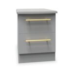 Bramham Grey 2 Drawer Bedside