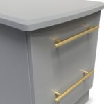 Bramham Grey 2 Drawer Bedside - Image 3