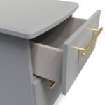Bramham Grey 2 Drawer Bedside - Image 4