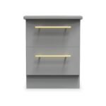 Bramham Grey 2 Drawer Bedside - Image 2
