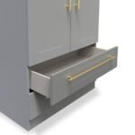 Bramham Grey 2 Door 2 Drawer Wardrobe - Image 5