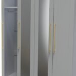 Bramham Grey Tall 4 Door 2 Mirror Wardrobe - Image 5
