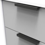 Asher White 5 Drawer Tallboy with Black Legs - Image 7