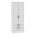 Asher White 2 Door 2 Drawer Double Wardrobe - Image 2